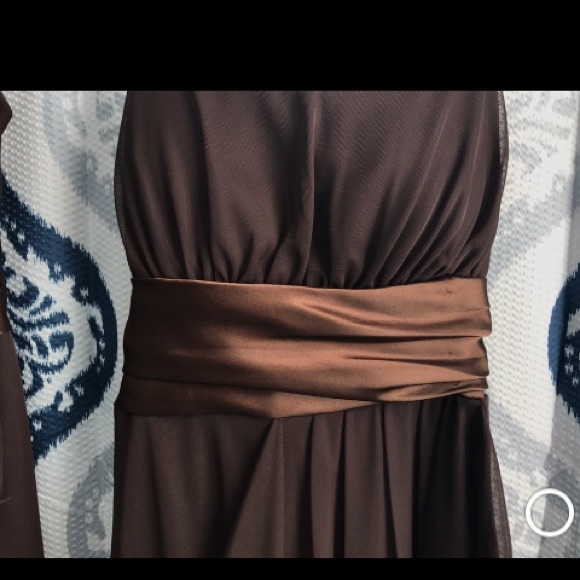 Silk Brown Bridesmaid Dresses - Picture 4 of 6